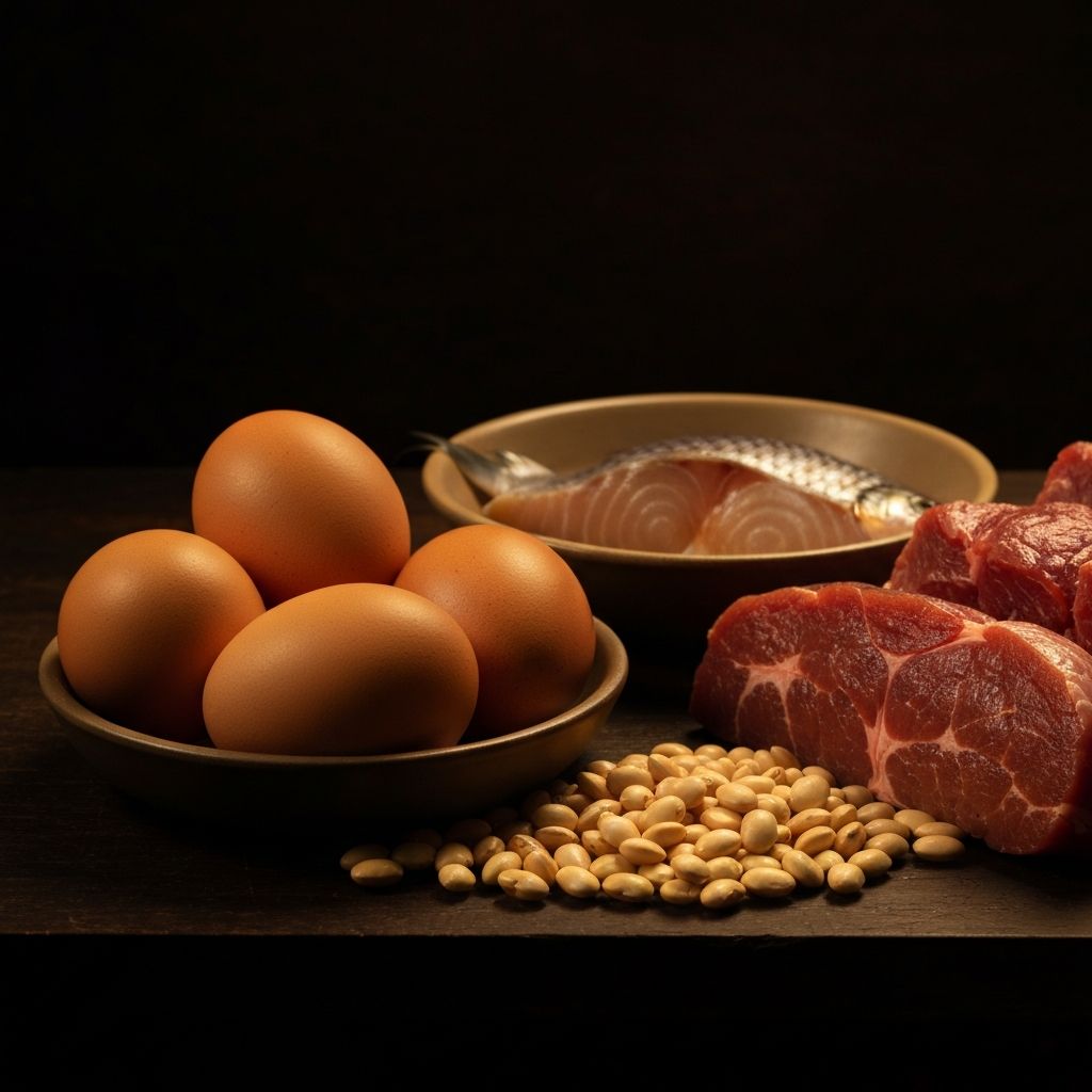 Protein-Quellen und ihre Struktur